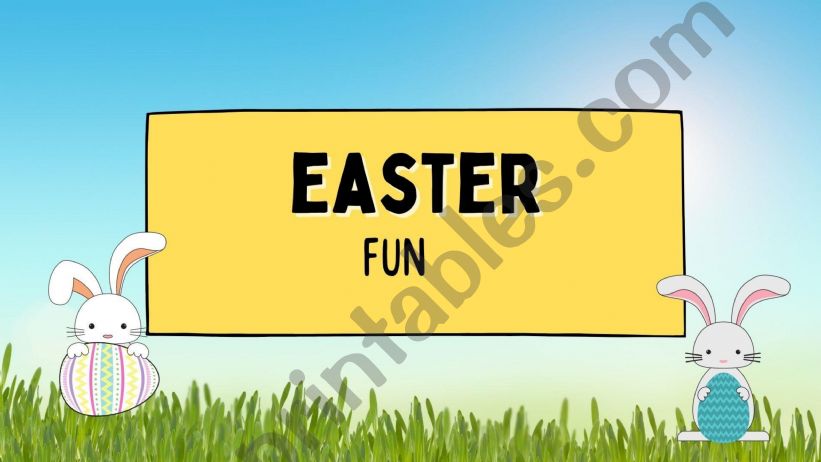 Easter vocabulary game for young learners
