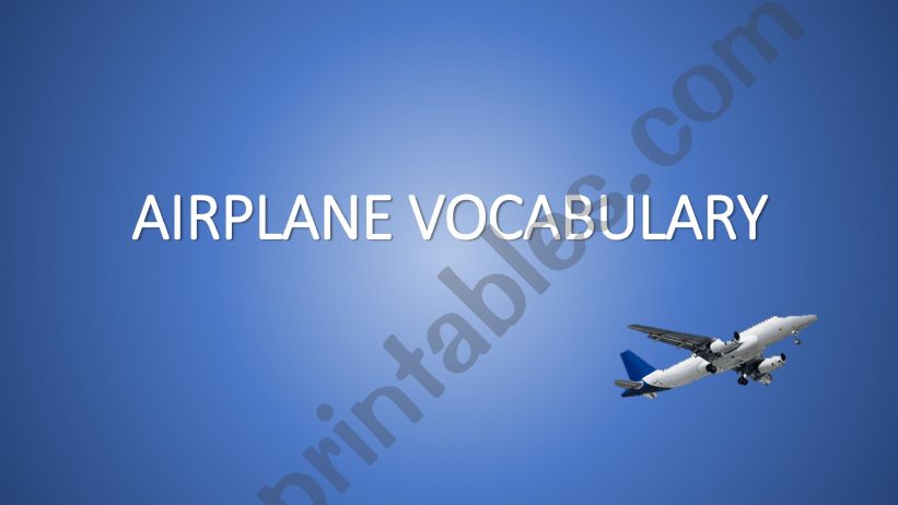 AIRPLANE VOCAB powerpoint