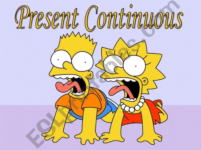 Present Continuous with the Simpsons!