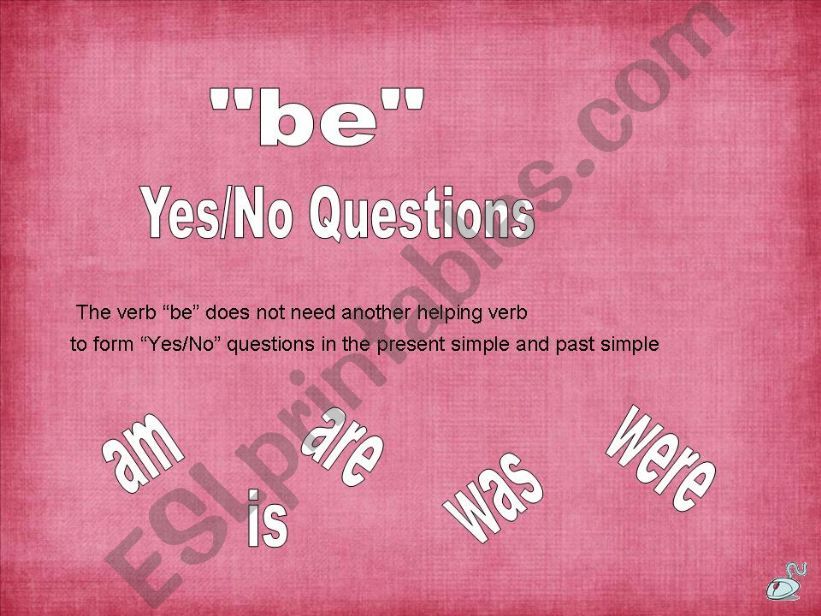 BE -Yes-No Questions powerpoint