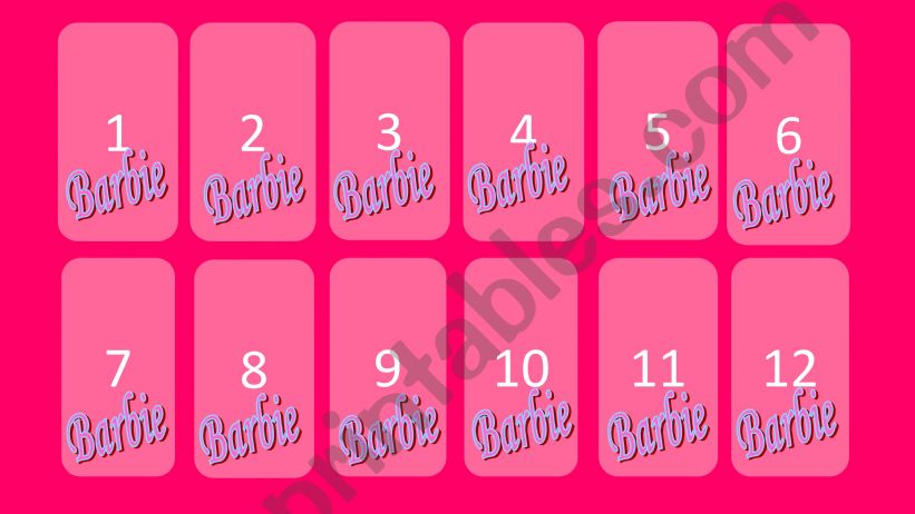 Barbie Memory Game powerpoint