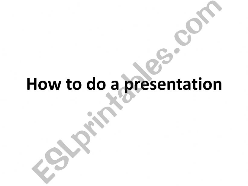 How to do a presentation powerpoint