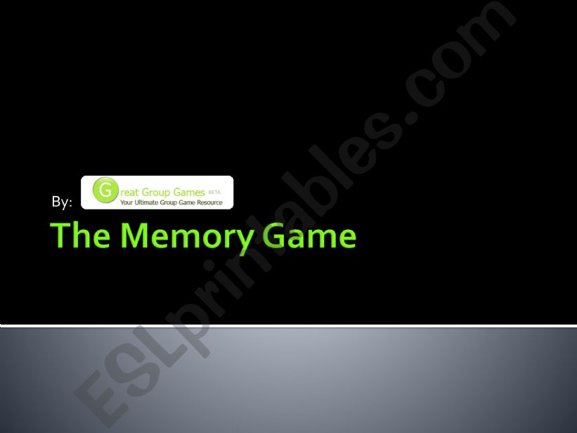 Memory game powerpoint