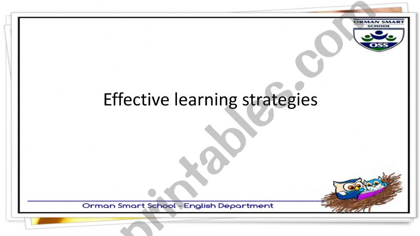 Effective learning strategies.