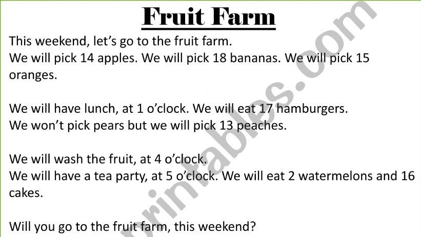Fruit Farm powerpoint