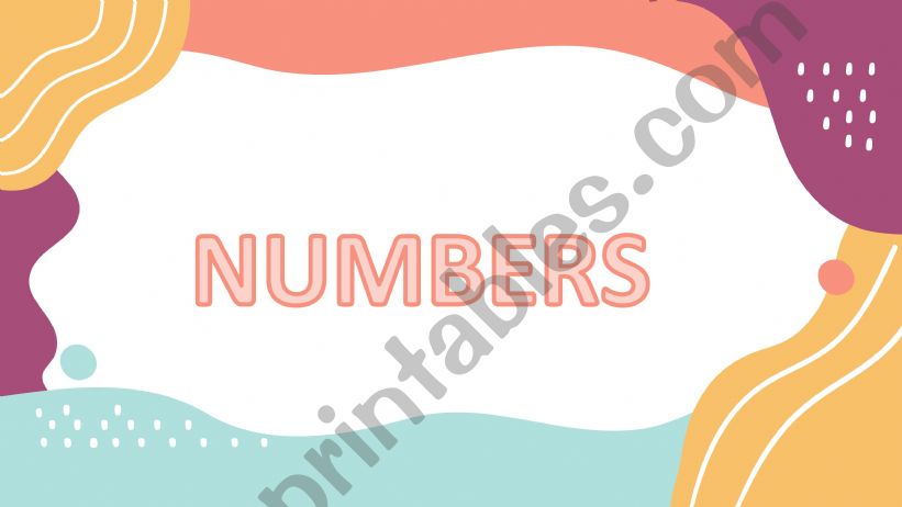 NUMBERS  powerpoint