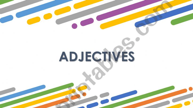 Adjectives powerpoint