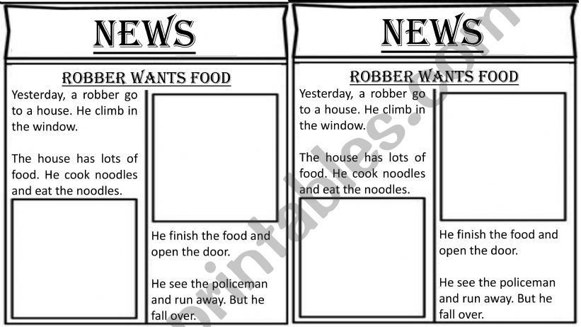 Robber Newspaper powerpoint