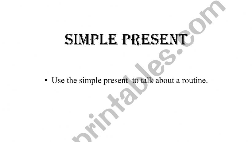 Simple Present powerpoint