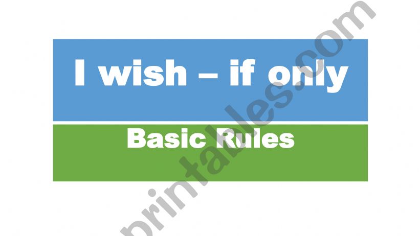 Wish sentences powerpoint