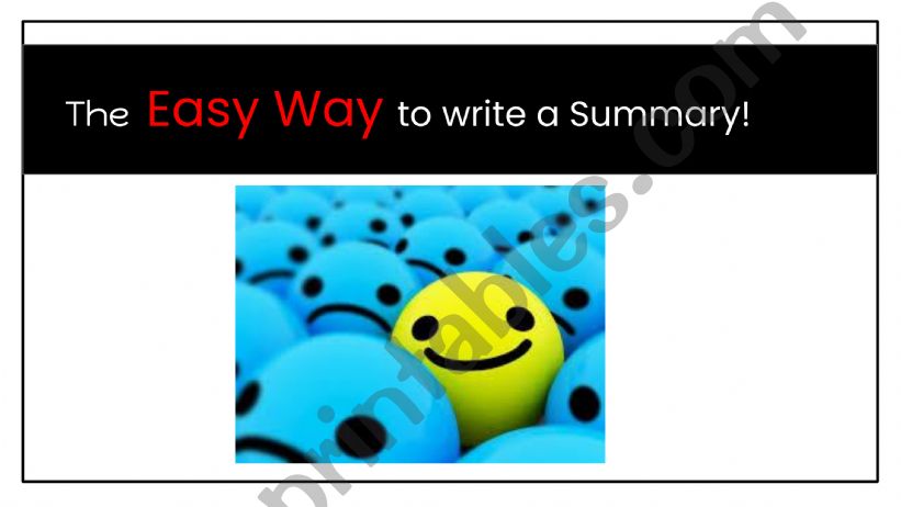 How to write a summary of a Fiction Text