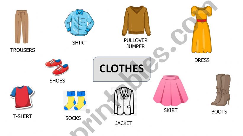 most common clothes powerpoint