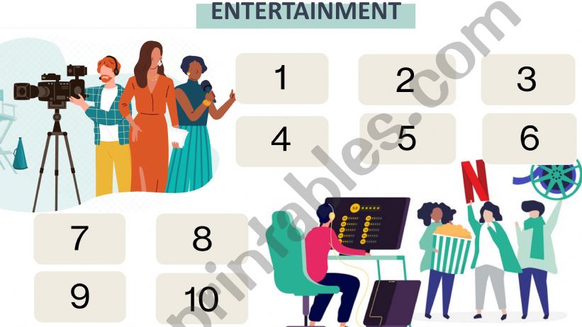 Entertainment speaking cards (powerpoint presentation)