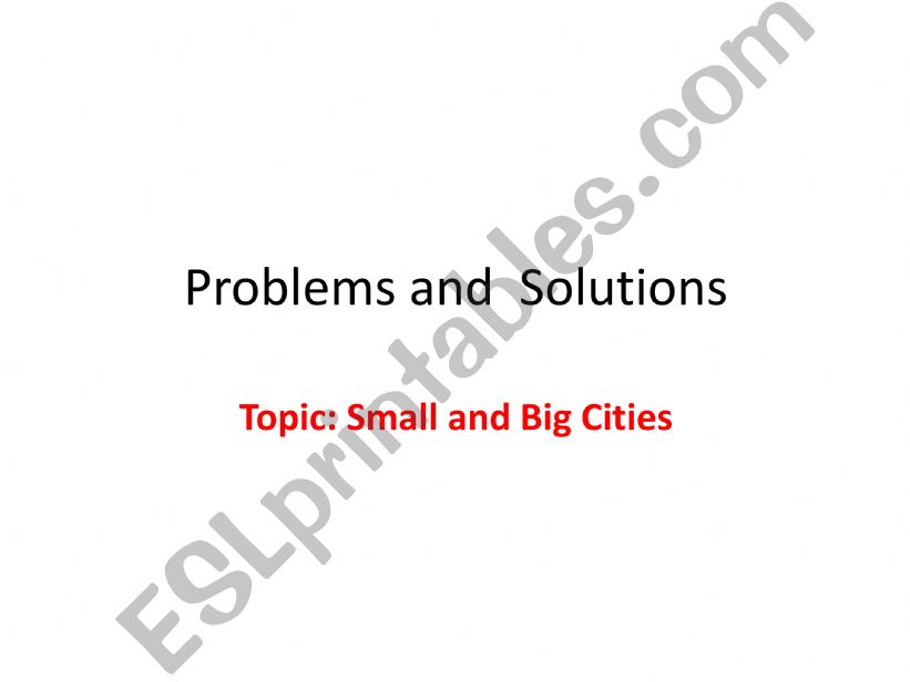 Problems and soltions  powerpoint