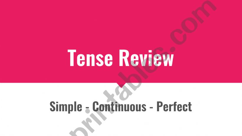 Tense Review powerpoint