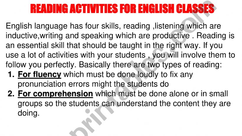 HOW TO TEACH READING powerpoint