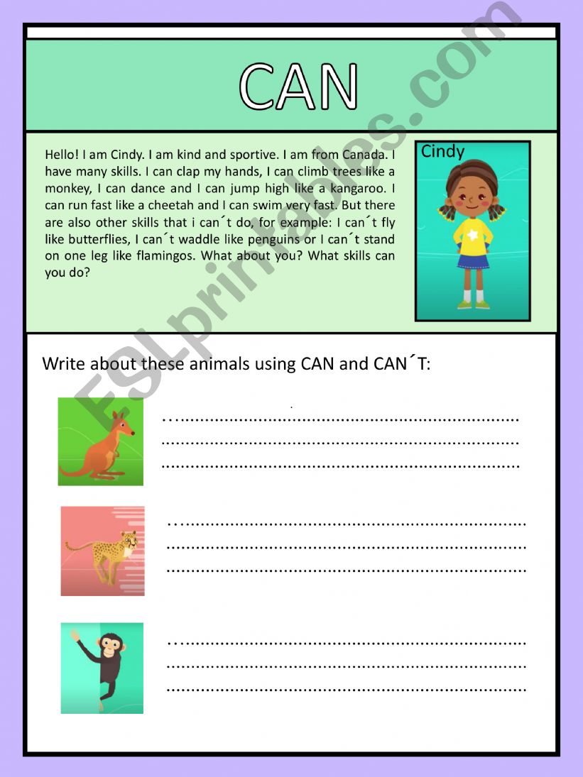 Can with action verbs powerpoint