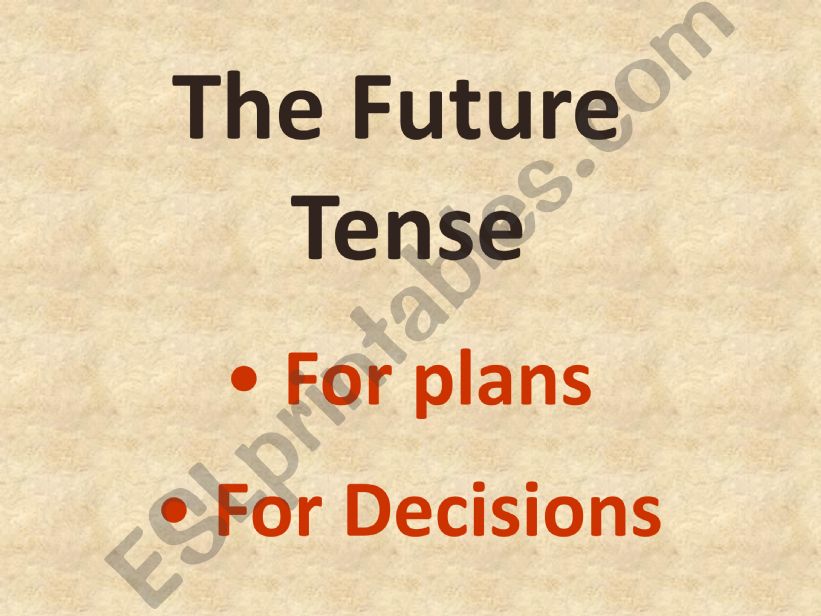 Future tenses powerpoint