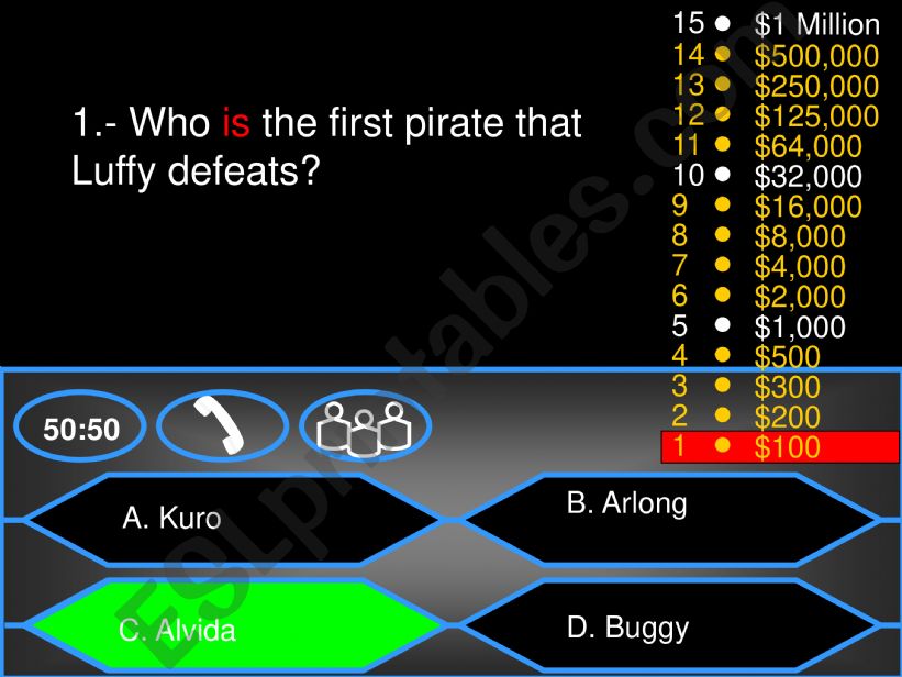 Who wants to be millionaire Present Simple