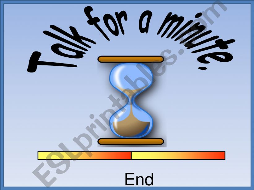 A one-minute Talk on Stress powerpoint