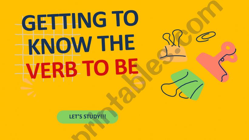 REVISITNG THE VERB TO BE powerpoint