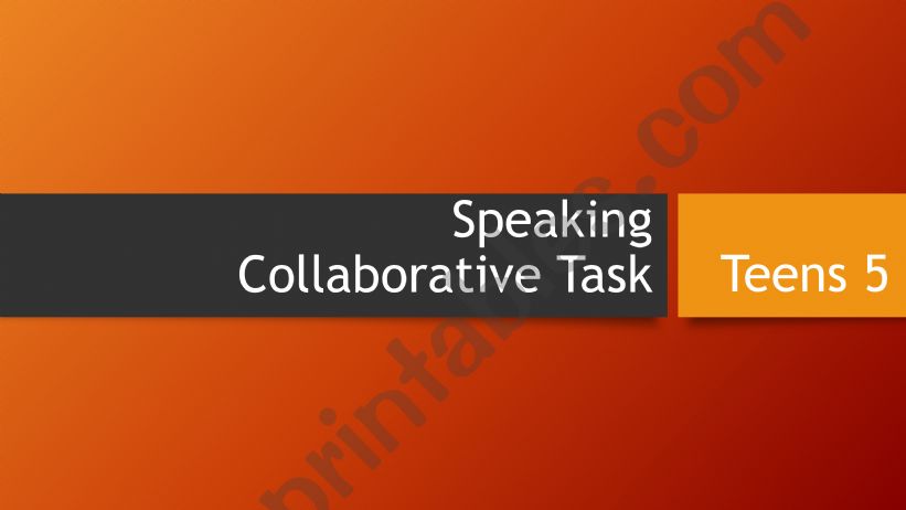 Collaborative Task - Introduction
