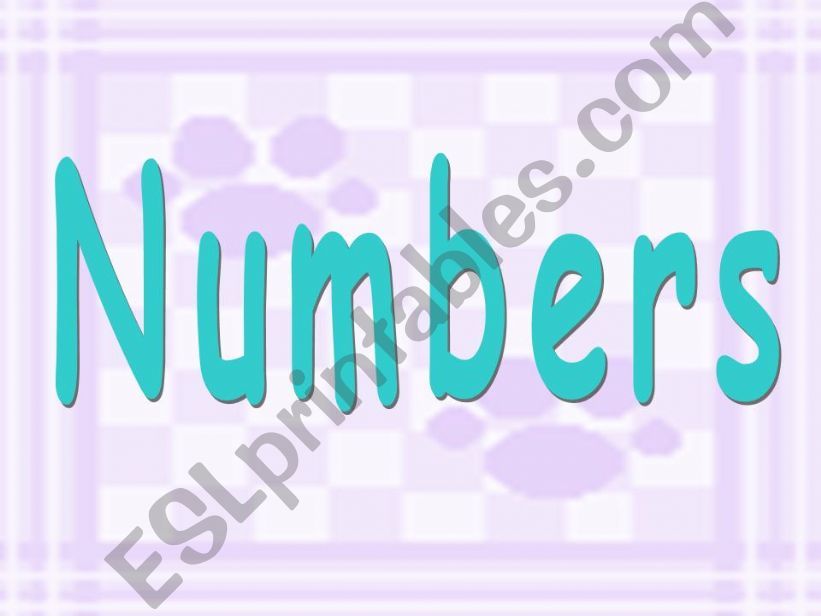 Numbers (1-20) powerpoint
