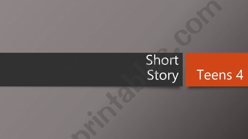 HOW TO WRITE A SHORT STORY powerpoint
