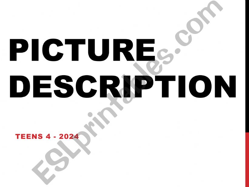 Picture Description B1 Level powerpoint