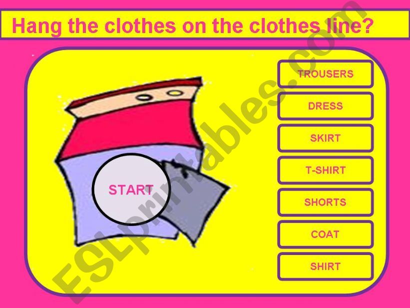 CLOTHES GAME powerpoint