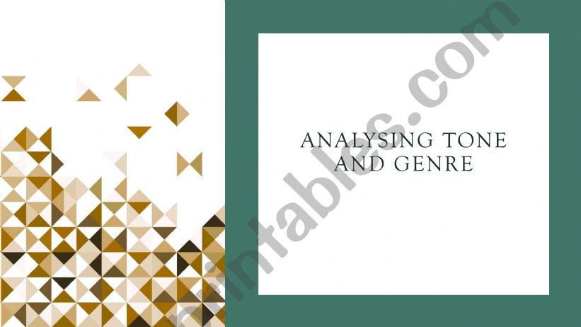 Music Genre and Tone powerpoint