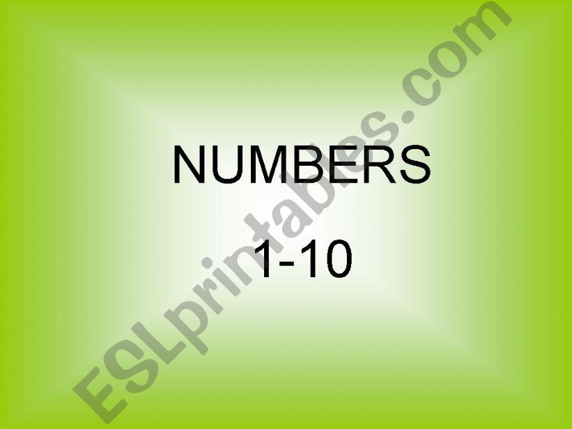 Numbers powerpoint