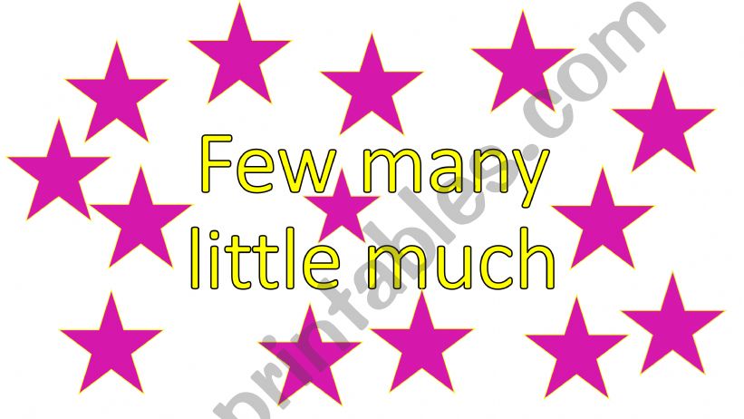 MUCH MANY FEW LITTLE powerpoint