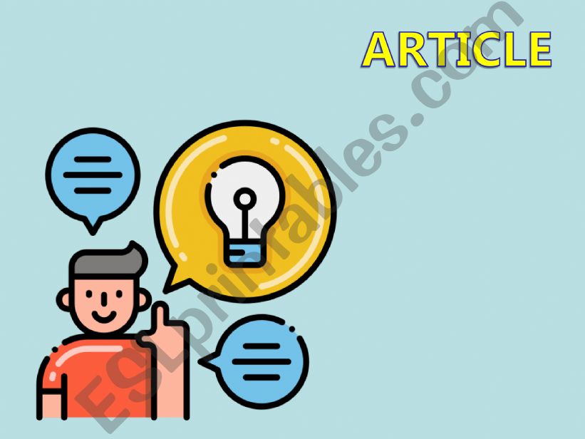 How to Write an ARTICLE powerpoint