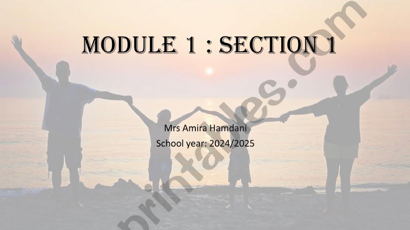 family module 1 section 1 powerpoint