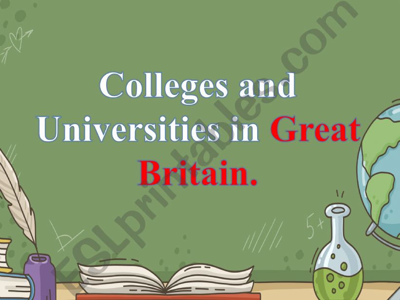 Universities and Colleges  powerpoint