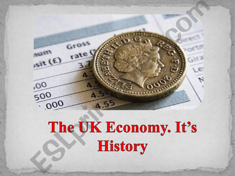 Economy in UK powerpoint