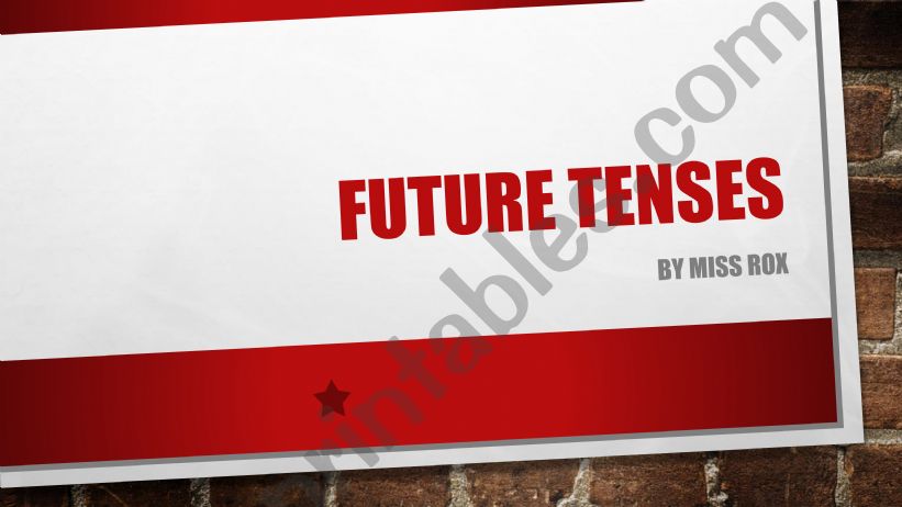 Future tenses powerpoint