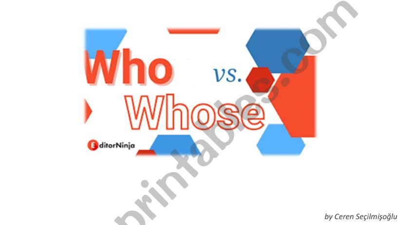 Who vs. Whose powerpoint
