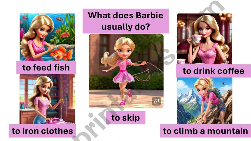 Barbie tenses powerpoint