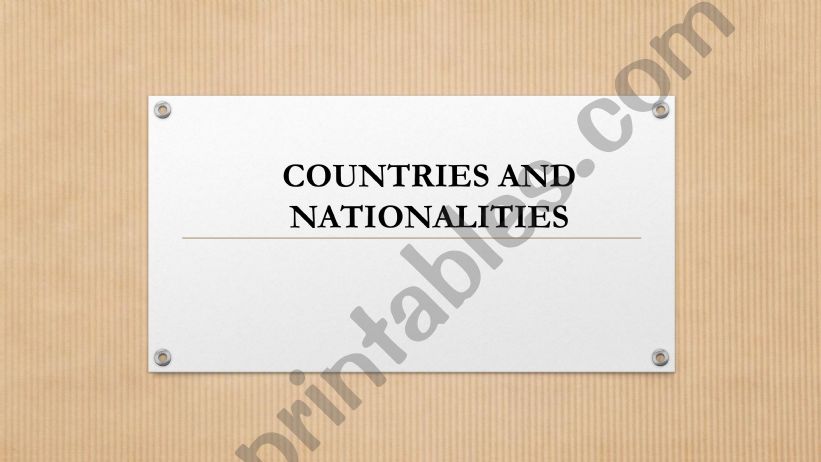 countries and nationalities powerpoint
