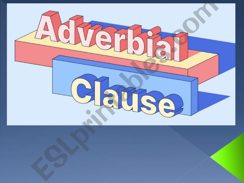 Adverb Clause powerpoint