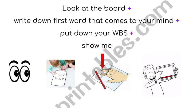 Your first thought. Warm-up  powerpoint