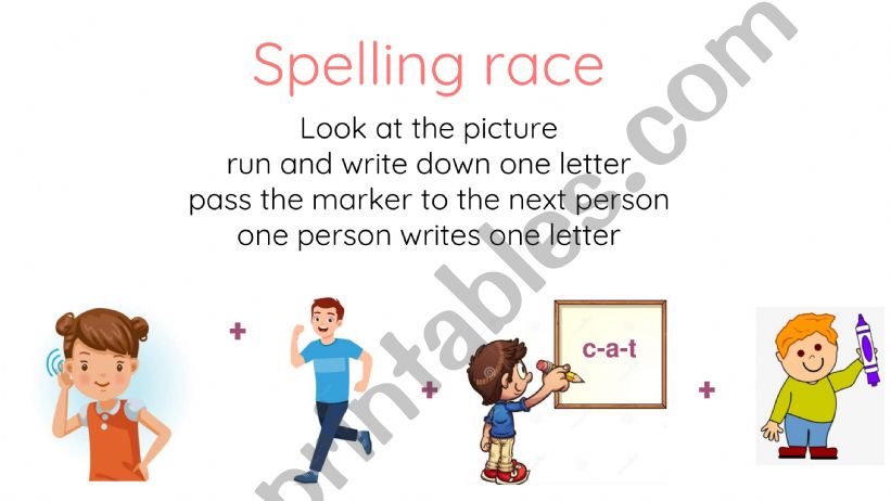 Weather and Clothes. Spelling Race 