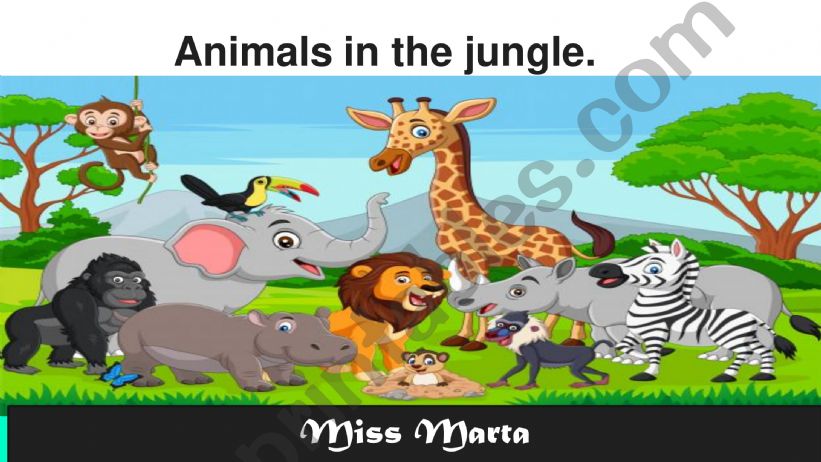 Animals in the jungle powerpoint