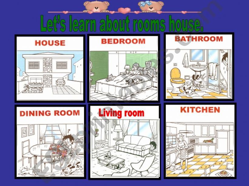 Rooms House - pictionary powerpoint