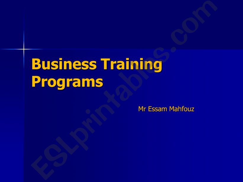Business Training programs powerpoint