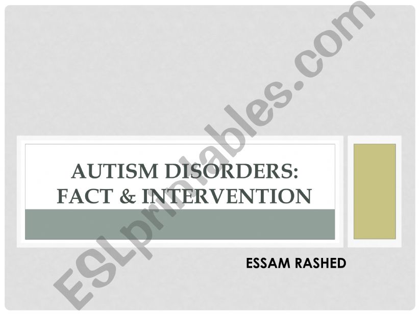Autism Definition powerpoint