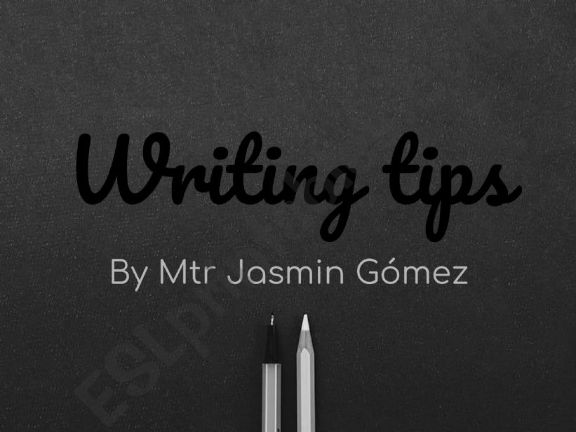 Writing tips powerpoint