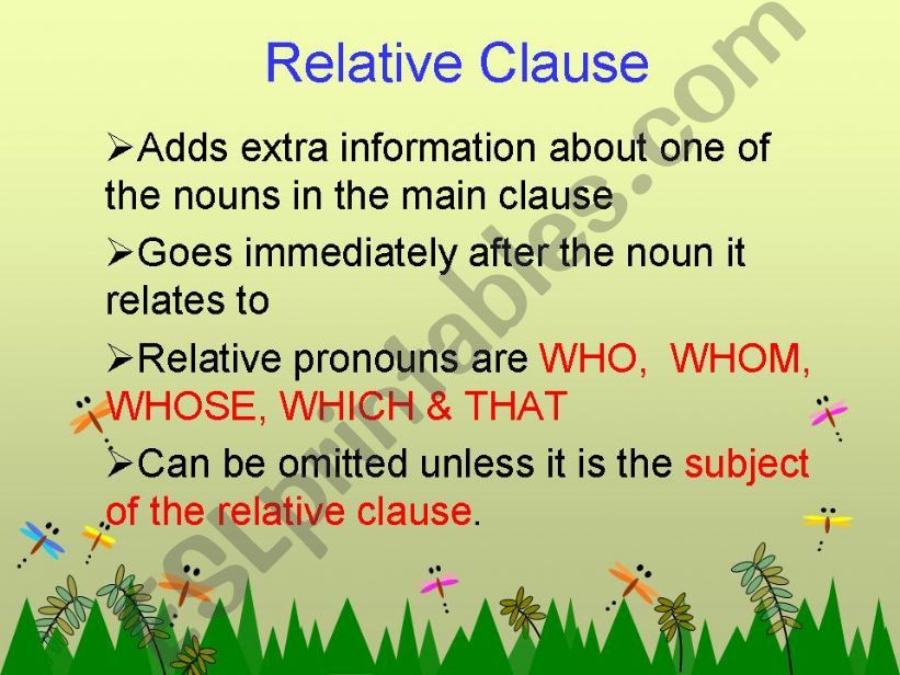 Relative Clauses powerpoint